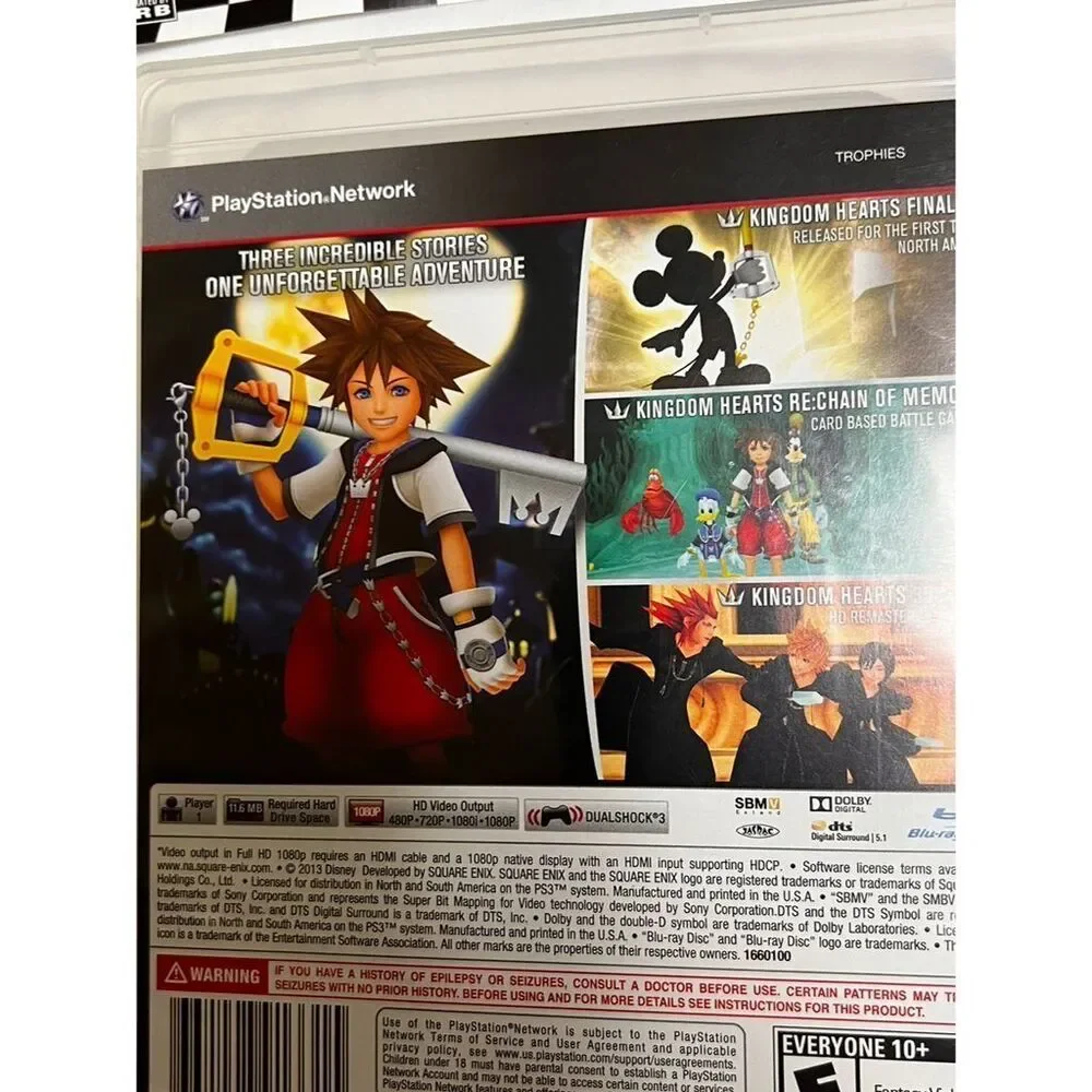 Kingdom‎ Hearts HD 1.5 ReMIX Sony PlayStation 3 PS3 Square Enix Disney 2013